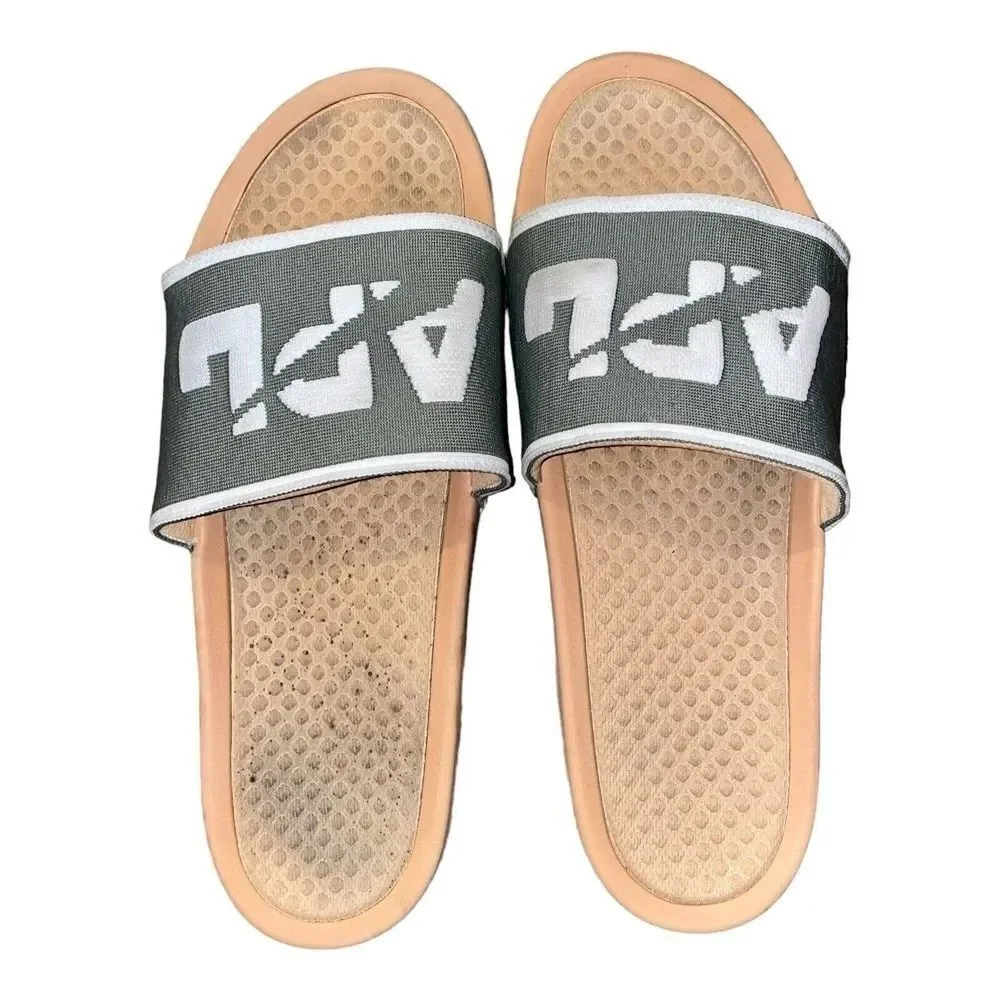 APL Mens Big Logo TechLoom Slide M Tan Fatigue Ivory Sandals Shoes 13
